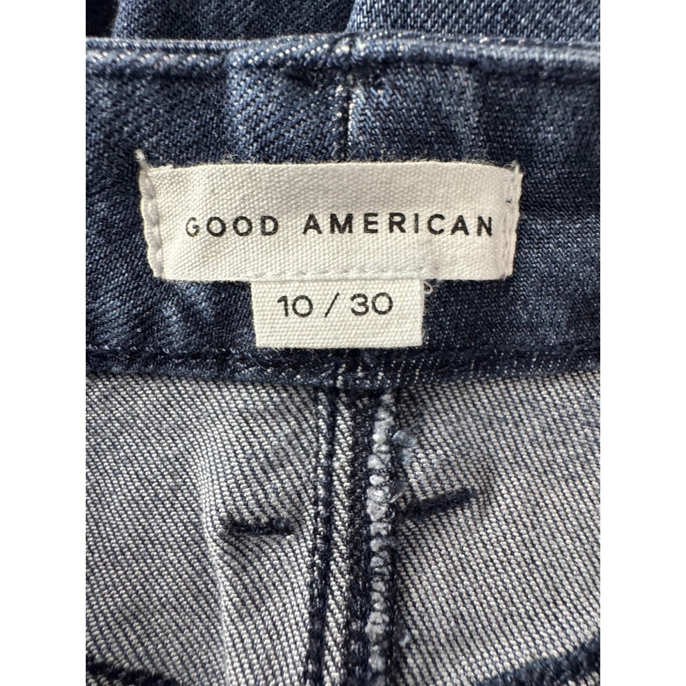 Good American Good Skate High Rise Loose Leg Jeans Indigo 10/30 34 Inseam New - Picture 7 of 10